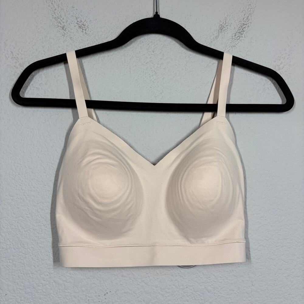 Floatley Womens Medium Cozy Adjustable Bra Nude Tan Padded Wireless Stretch